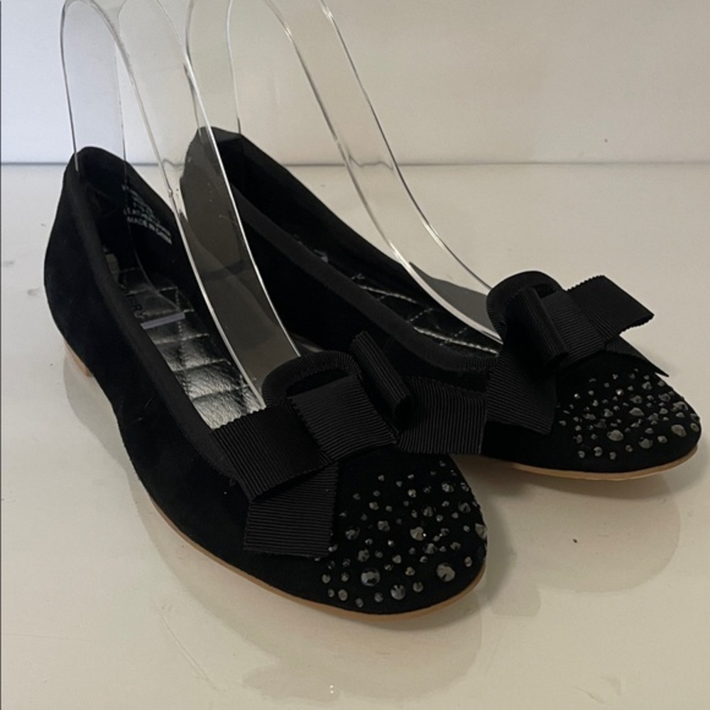 Sperry Black Embellished Loafers with Bow